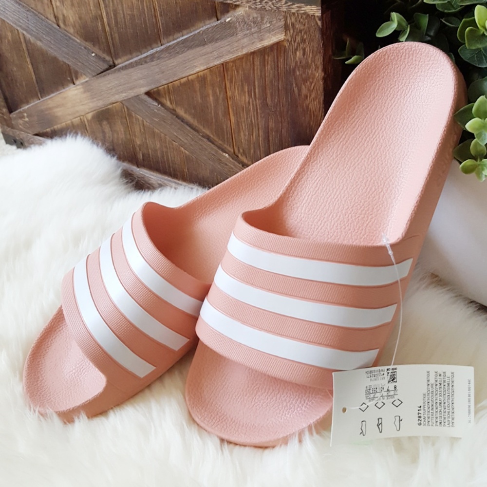 ADIDAS WOMEN'S SWIM ADILETTE AQUA SLIDES - Picture 2 of 8